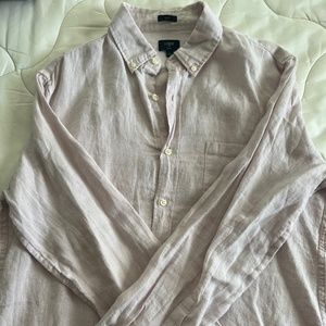 Never worn! J Crew Washed Wool Longsleeve Button Down - L